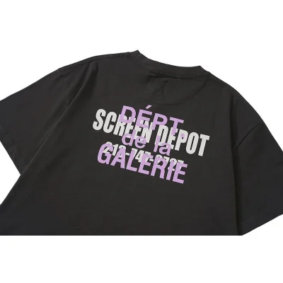 Футболка Gallery Dept With Letter Print and Lettering On The Back "Black" фото № 6