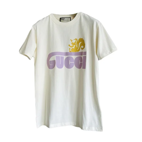 Футболка Gucci Squirrel On The Logo "White"