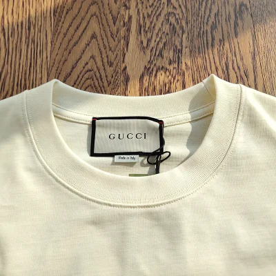 Футболка Gucci With Green Logo And Smile "White" фото № 9