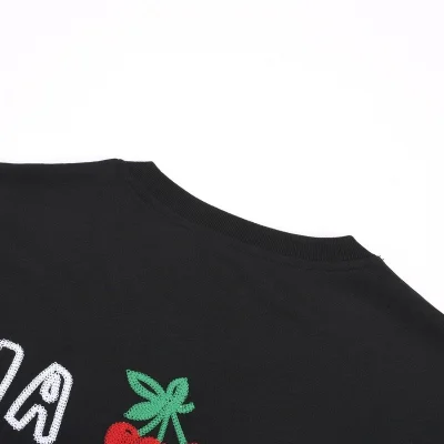 Футболка Gucci Cherry Print And Text Logo "Black" фото № 8