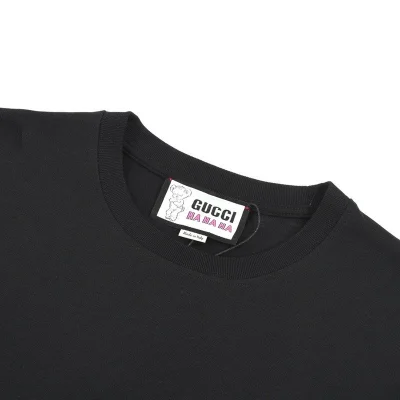 Футболка Gucci Cherry Print And Text Logo "Black" фото № 5