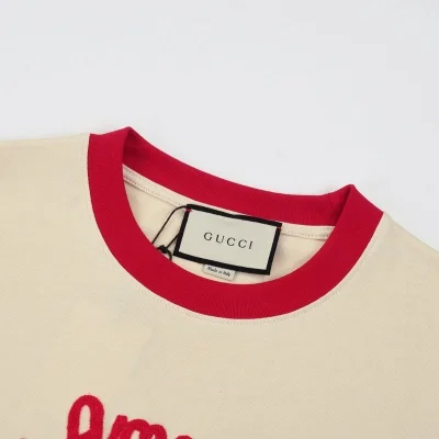 Футболка Gucci Red Hat Mushroom "Beige" фото № 7