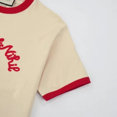 Футболка Gucci Red Hat Mushroom "Beige" фото № 8