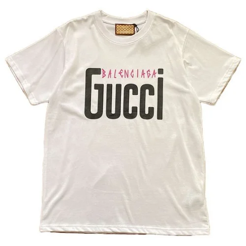 Футболка Gucci X Balenciaga Large Text Logos "White"