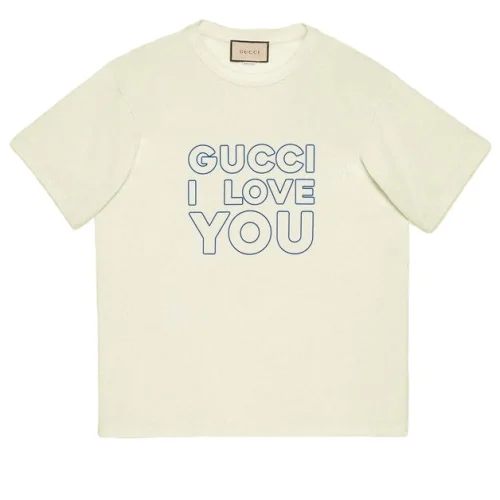 Футболка Gucci With The Text Declaration Of Love "Cream"