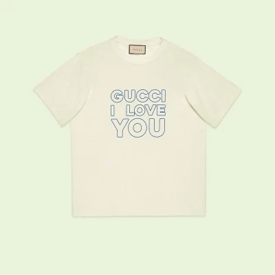 Футболка Gucci With The Text Declaration Of Love "Cream" фото № 7