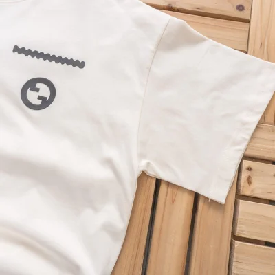 Футболка Gucci Wave Line And Circle Front Print "White" фото № 5