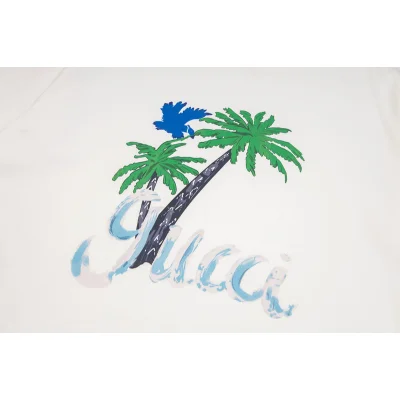 Футболка Gucci Two Palms Print "White" фото № 3