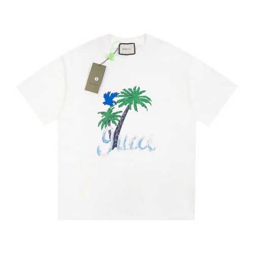 Футболка Gucci Two Palms Print "White"