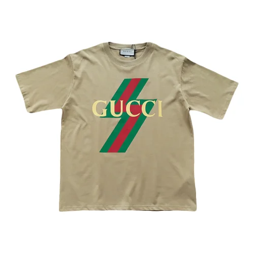 Футболка Gucci Curve Line And Logo "Brown"