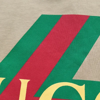 Футболка Gucci Curve Line And Logo "Brown" фото № 5