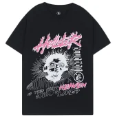 Футболка Hellstar Man With Hair On End And Headphones "Black"