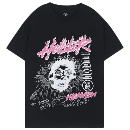 Футболка Hellstar Man With Hair On End And Headphones "Black"