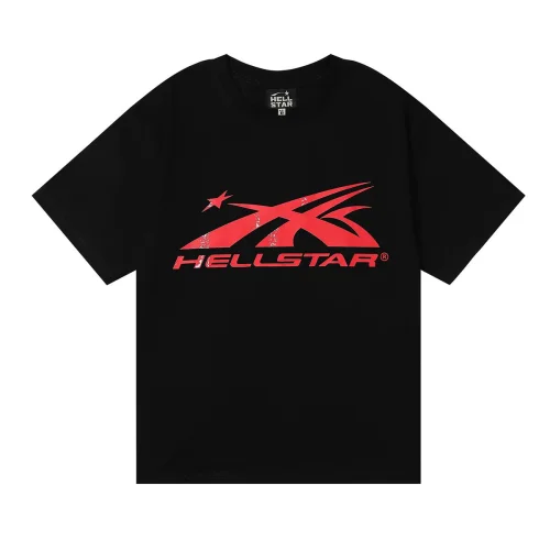 Футболка Hellstar Red Face And Star In Circle "Black"