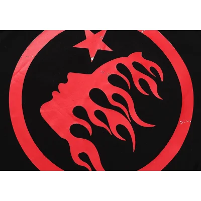 Футболка Hellstar Red Face And Star In Circle "Black" фото № 3