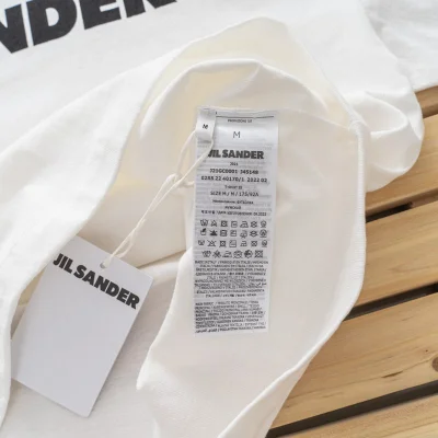Футболка Jil Sander With Text Logo "White" фото № 5