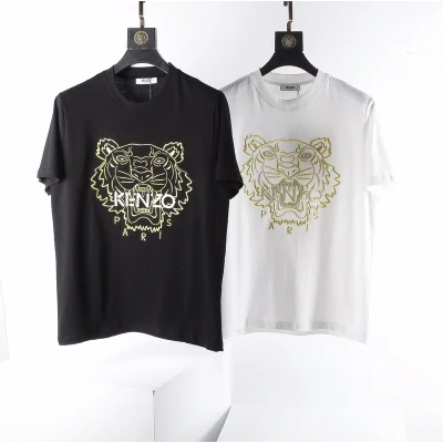 Футболка Kenzo Golden Tiger Print "Black" фото № 2