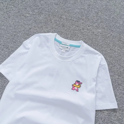 Футболка Lacoste With Cute Crocodile Logo "White" фото № 3