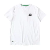 Футболка Lacoste With Text And Green Stripe "White"