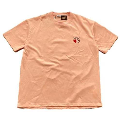 Футболка Loewe With Small Red Heart In The Logo "Peach"