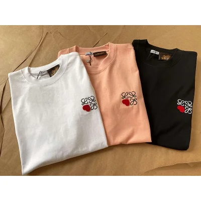 Футболка Loewe With Small Red Heart In The Logo "Peach" фото № 3