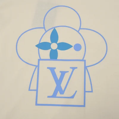 Футболка Louis Vuitton Logo With Brand Name Plate "Beige" фото № 5