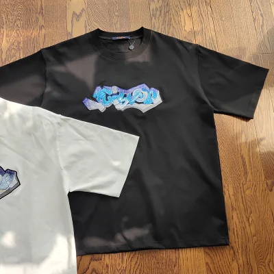 Футболка Louis Vuitton Graffiti Print "Black" фото № 5