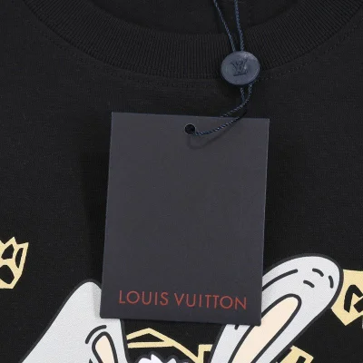Футболка Louis Vuitton With Hare In Brand Clothes "Black" фото № 7