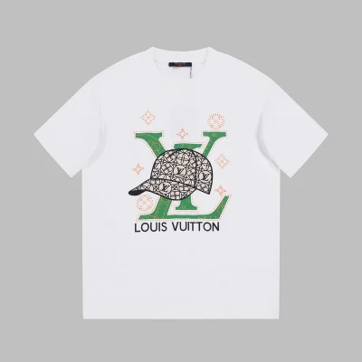 Футболка Louis Vuitton Print Logo And Cap "White" фото № 8