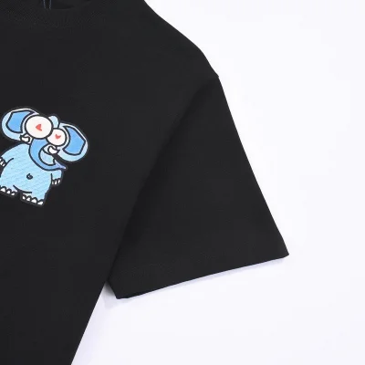 Футболка Louis Vuitton With Blue Elephant Patch "Black" фото № 3