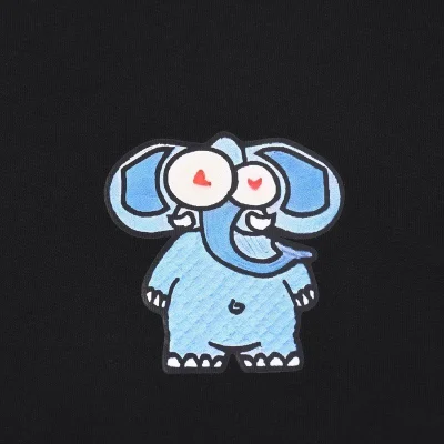 Футболка Louis Vuitton With Blue Elephant Patch "Black" фото № 6