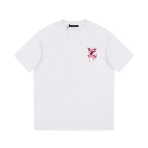 Футболка Louis Vuitton Pink Thread Logo "White"