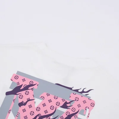Футболка Louis Vuitton Pink Thread Logo "White" фото № 3