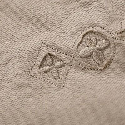 Футболка Louis Vuitton Embroidered Emblems With Logo "Beige" фото № 3 Футболка Louis Vuitton Embroidered Emblems With Logo "Beige" фото № 3