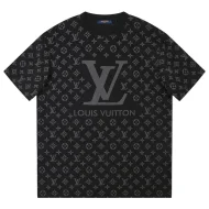 Футболка Louis Vuitton Print With Emblems "Black"