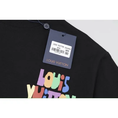 Футболка Louis Vuitton With Bright Print And Logo "Black" фото № 6