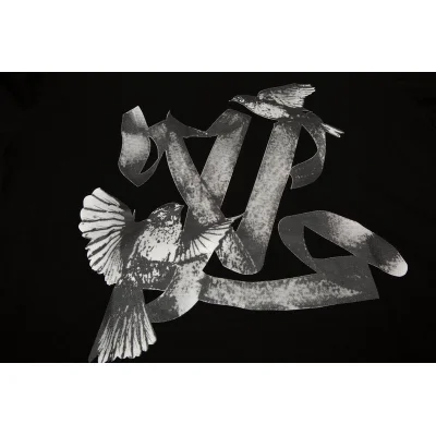 Футболка Louis Vuitton Print - Birds On Ribbon "Black" фото № 7