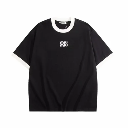 Футболка Miu Miu Multi Striped Edge "Black"