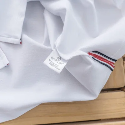 Футболка Moncler Small Logo Front And Sleve Decorated "White" фото № 7