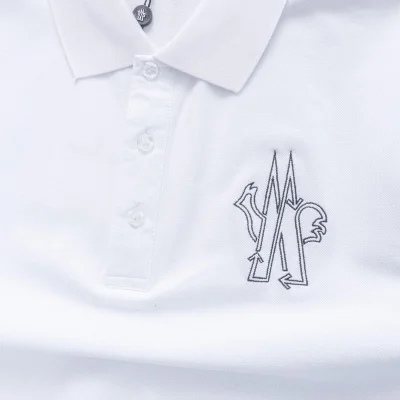 Футболка Moncler Small Logo Front And Sleve Decorated "White" фото № 3