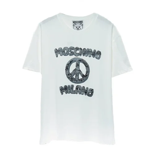 Футболка Moschino Solid Color With Logo "White"
