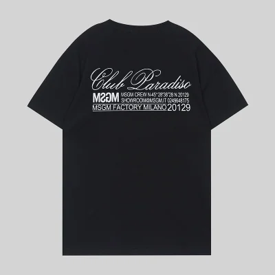 Футболка MSGM Splashing Drink From Cocktail Glass Print "Black" фото № 2