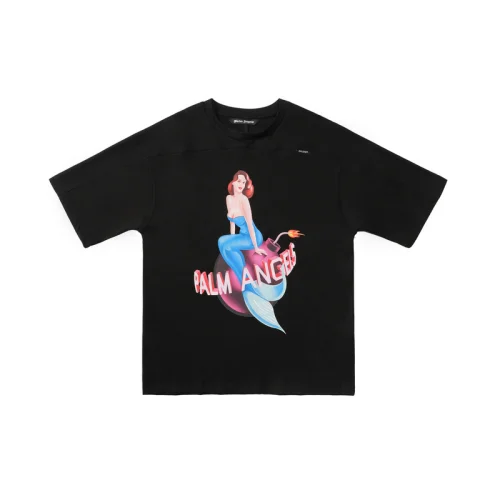 Футболка Palm Angels Print Of The Little Mermaid "Black"