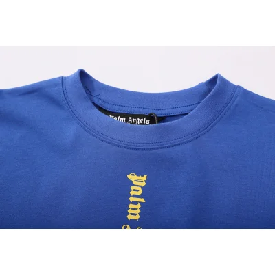 Футболка Palm Angels With A Large And Small Logo "Blue" фото № 3