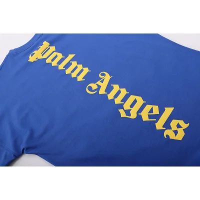 Футболка Palm Angels With A Large And Small Logo "Blue" фото № 5