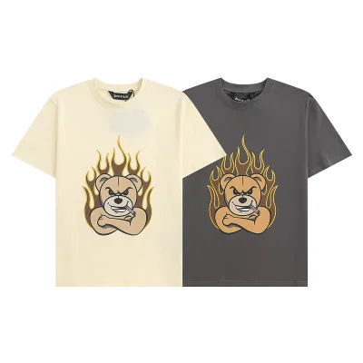 Футболка Palm Angels Fire Bear "Gray" фото № 2