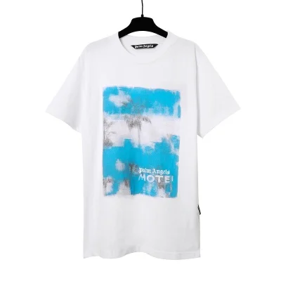 Футболка Palm Angels With A Blue Print "White" фото № 2