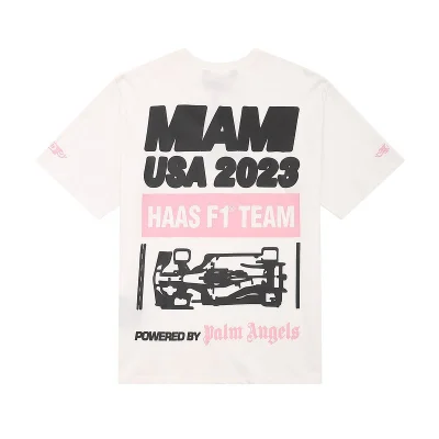 Футболка Palm Angels F1 Team "White/Pink" фото № 2