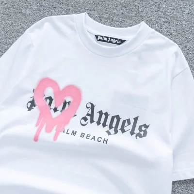 Футболка Palm Angels In My Heart "White/Pink" фото № 3 Футболка Palm Angels In My Heart "White/Pink" фото № 3