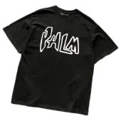 Футболка Palm Angels Flames And Logo Lettering Print "Black"